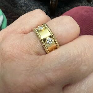 Gold Vintage-Inspired Ring with Intricate Detailing
